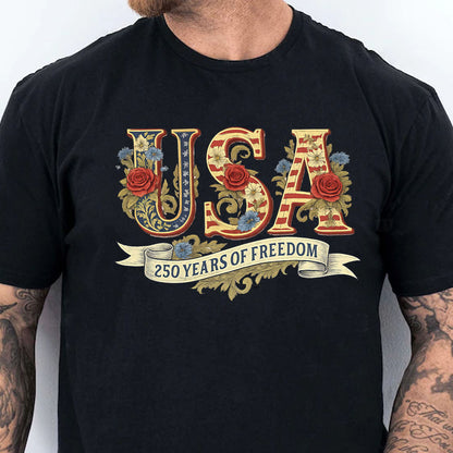 250 Years of Freedom Shirt, Retro 250 USA T-Shirt, Patriotic 250th Anniversary Shirt 684075