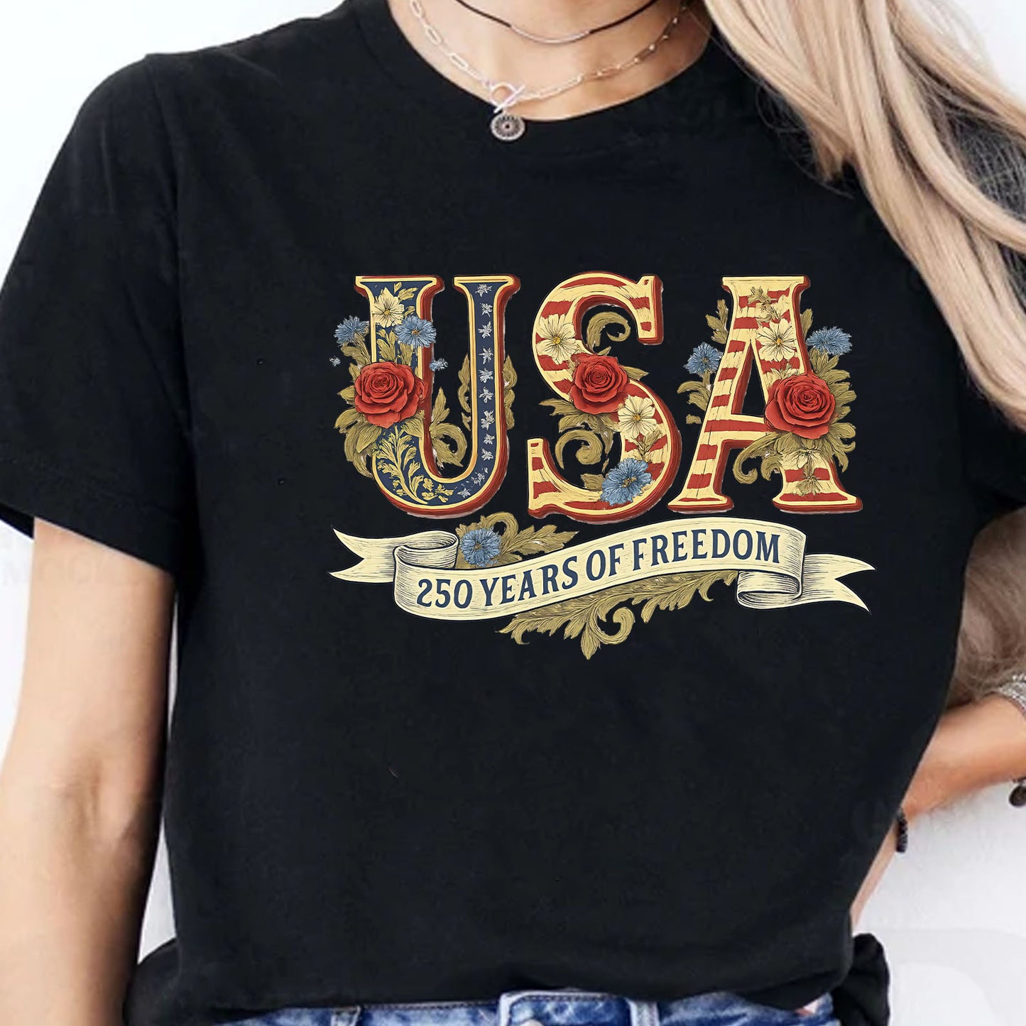 250 Years of Freedom Shirt, Retro 250 USA T-Shirt, Patriotic 250th Anniversary Shirt 684075