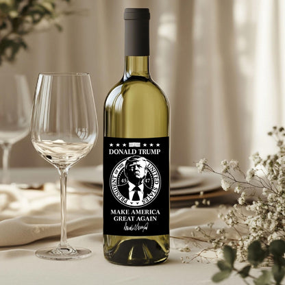 President Donald Trump Wine Label | Trump Wine Bottle Label | MAGA Wine Label 684090 – GOP