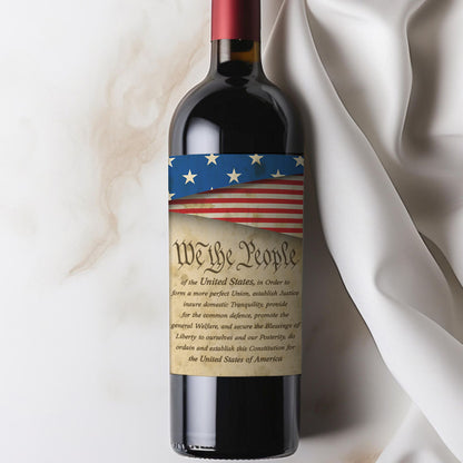 250 Years Anniversary Wine Label | We The People 1776 Wine Bottle Label | Patriotic 4th of July Wine Label 684092
