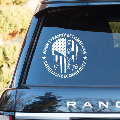 America 250 Years Decal | We The People Decal | 1776 Distressed American USA Flag Skull Decal 684095