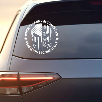 America 250 Years Decal | We The People Decal | 1776 Distressed American USA Flag Skull Decal 684095