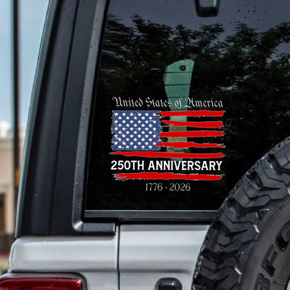 America 250 Anniversary Decal | Happy 250th Birthday USA Car Decal | America 250 Years Decal 684096
