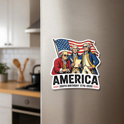 Personalized USA 250 Years Anniversary Acrylic Fridge Magnets, Patriotic 1776–2026 Magnets, 4th of July Fridge Magnets 684097