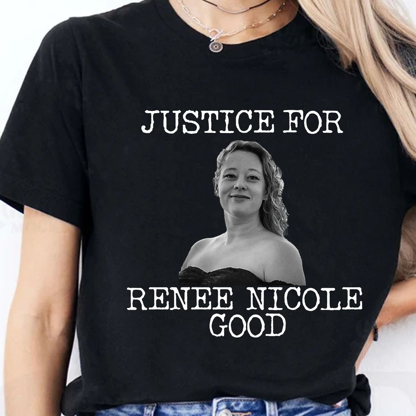 Justice for Renee Nicole Good Tees | Protest ICE Shirt | Minneapolis 2026 Protest Dark Shirt 684099