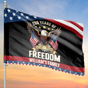 Personalized 250 Years of Freedom Flag | Happy 250th Birthday USA Flag | Patriotic 4th of July House Flag 684104