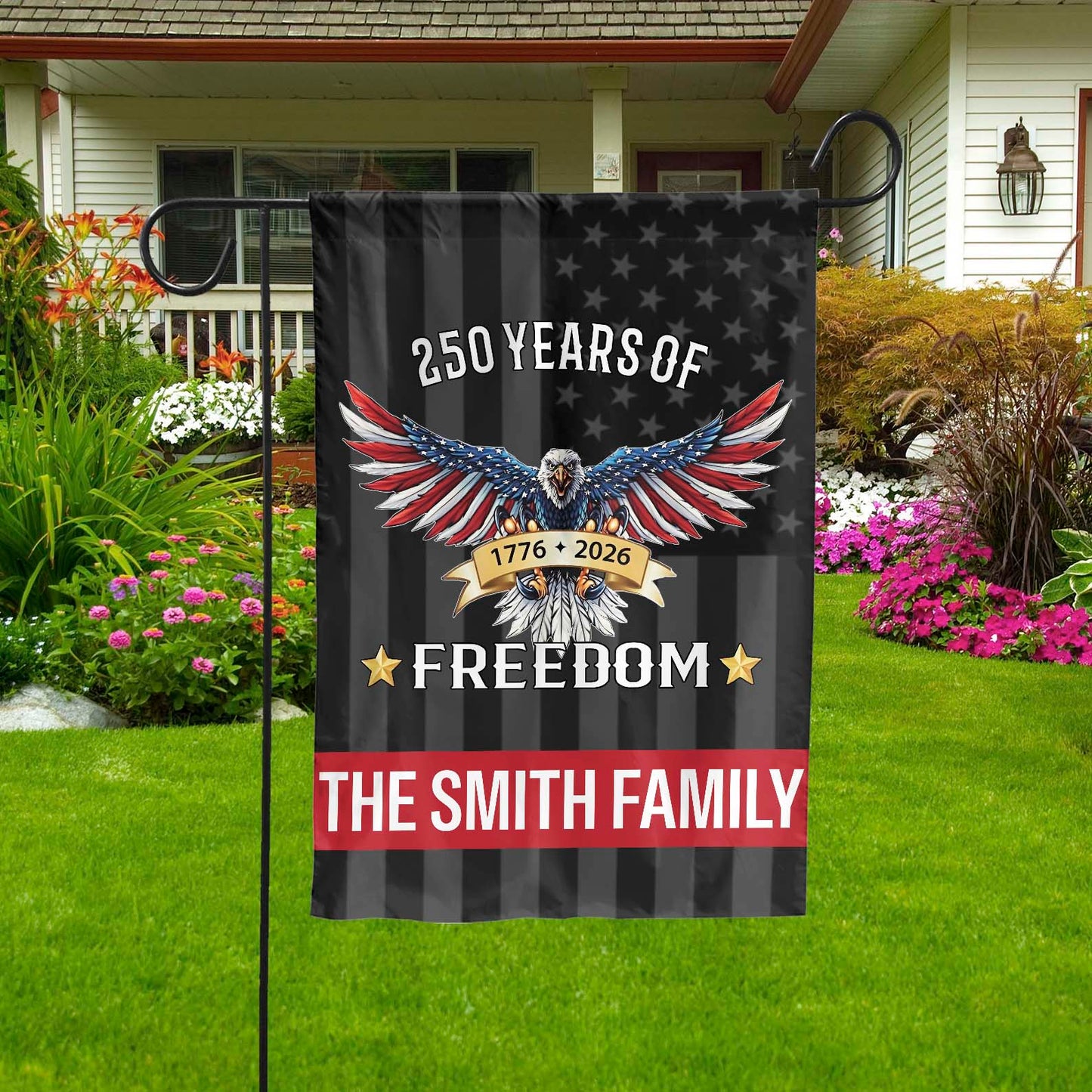 Personalized 250 Years of Freedom Flag | Happy 250th Birthday USA Flag | Patriotic 4th of July House Flag 684109
