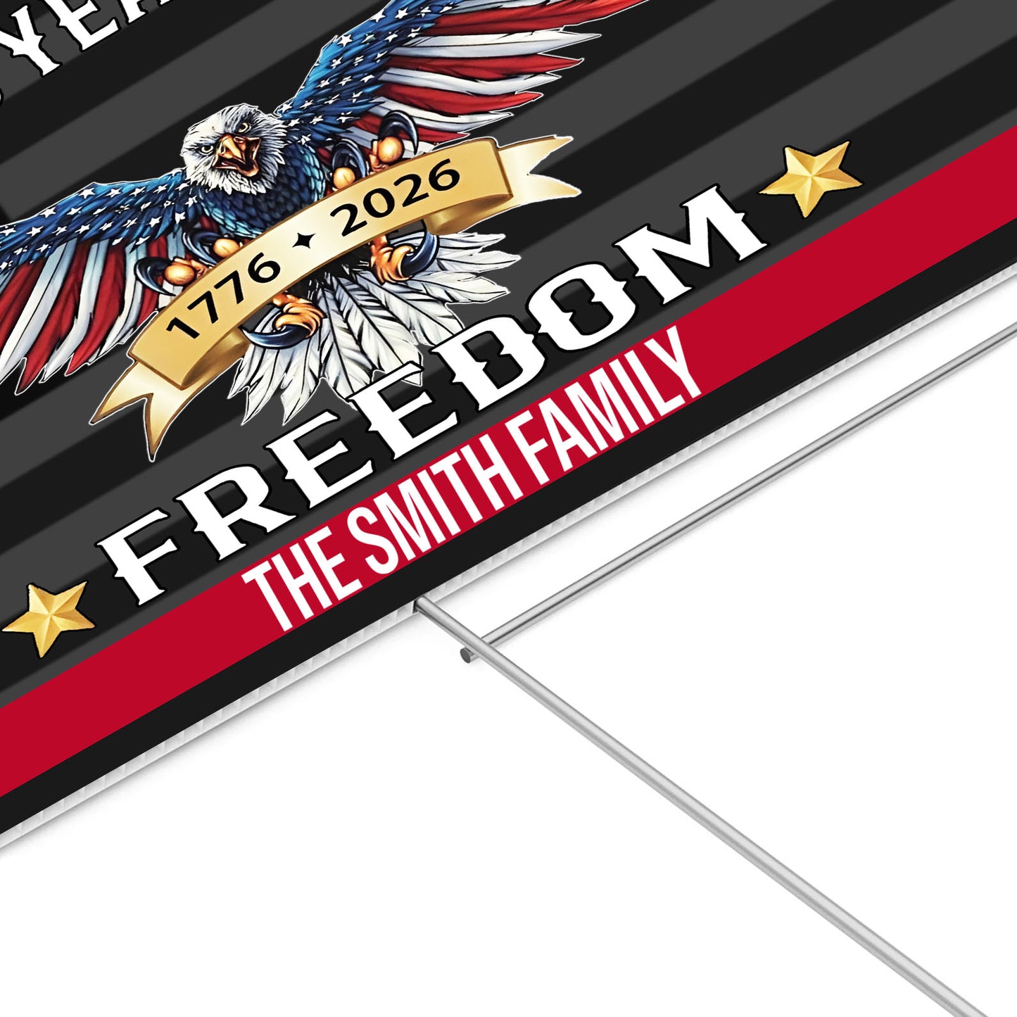 Personalized 250 Years of Freedom Yard Sign | Happy 250th Birthday USA | Patriotic 4th of July Yard Sign 684109