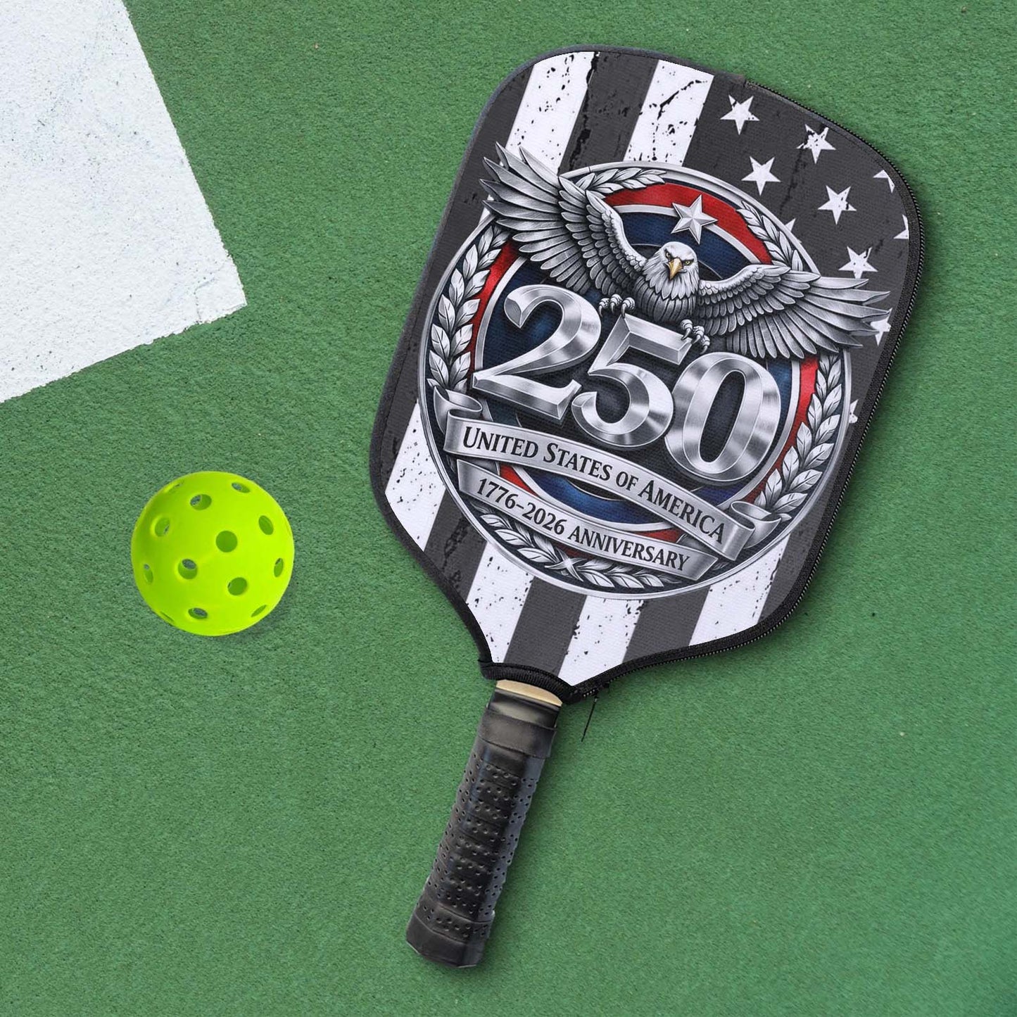 250 Years of America Pickleball Cover | Patriotic Eagle 4th of July 1776–2026 Pickleball Cover 684129