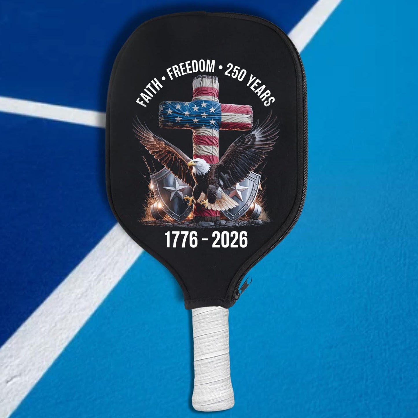 250 Years of Freedom Pickleball Cover | Patriotic Eagle 4th of July 1776–2026 Pickleball Cover 684130