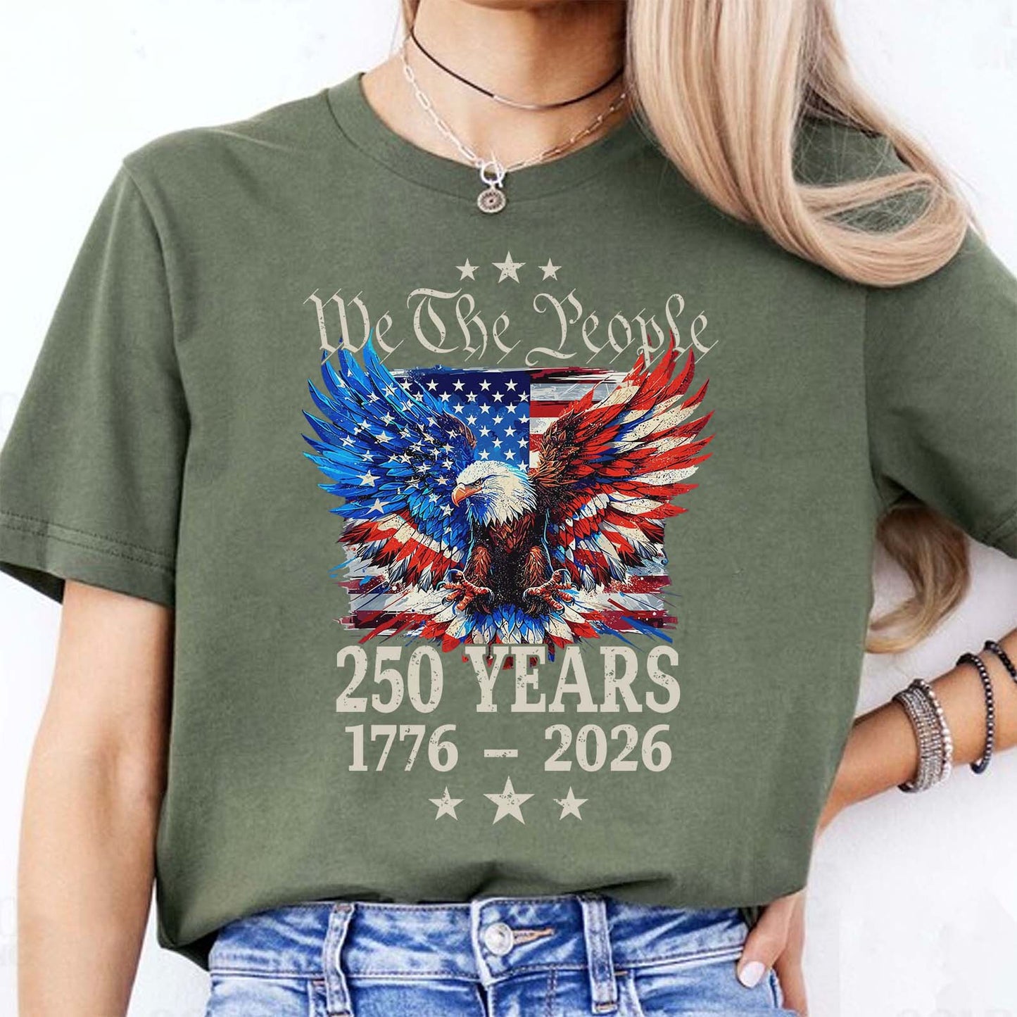 250 Years We The People Shirt | Patriotic Eagle US Flag Tee | 4th of July 1776–2026 T-Shirt 684131