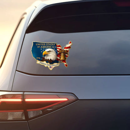 America 250 Years Decal | American Bell | Patriotic American USA Flag Decal 684139
