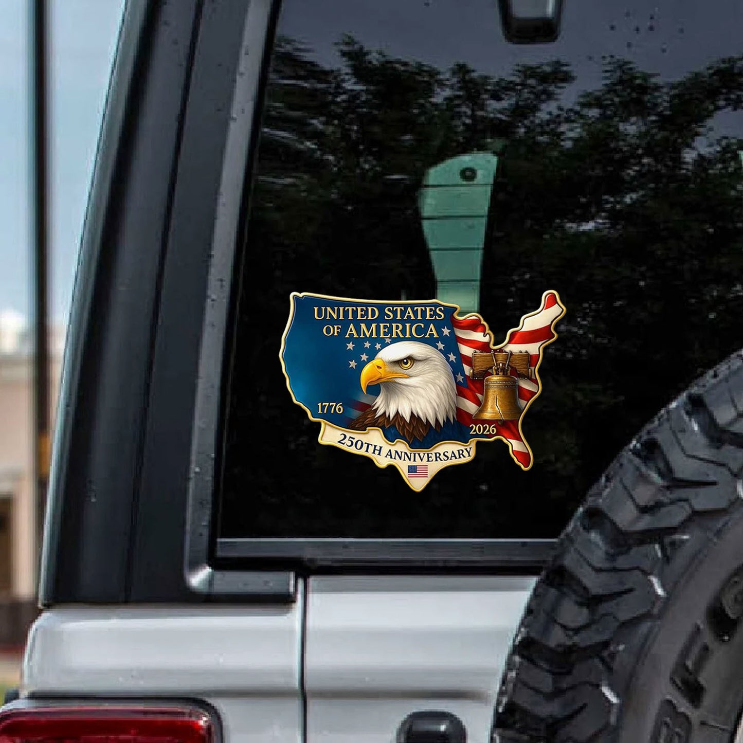 America 250 Years Decal | American Bell | Patriotic American USA Flag Decal 684139