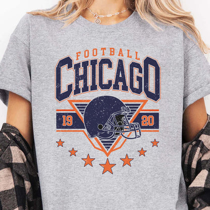 Chicago Football Vintage Bright Shirt, Retro Chicago Bear Football Sweatshirt, Chicago Bear Fan Gift 684151
