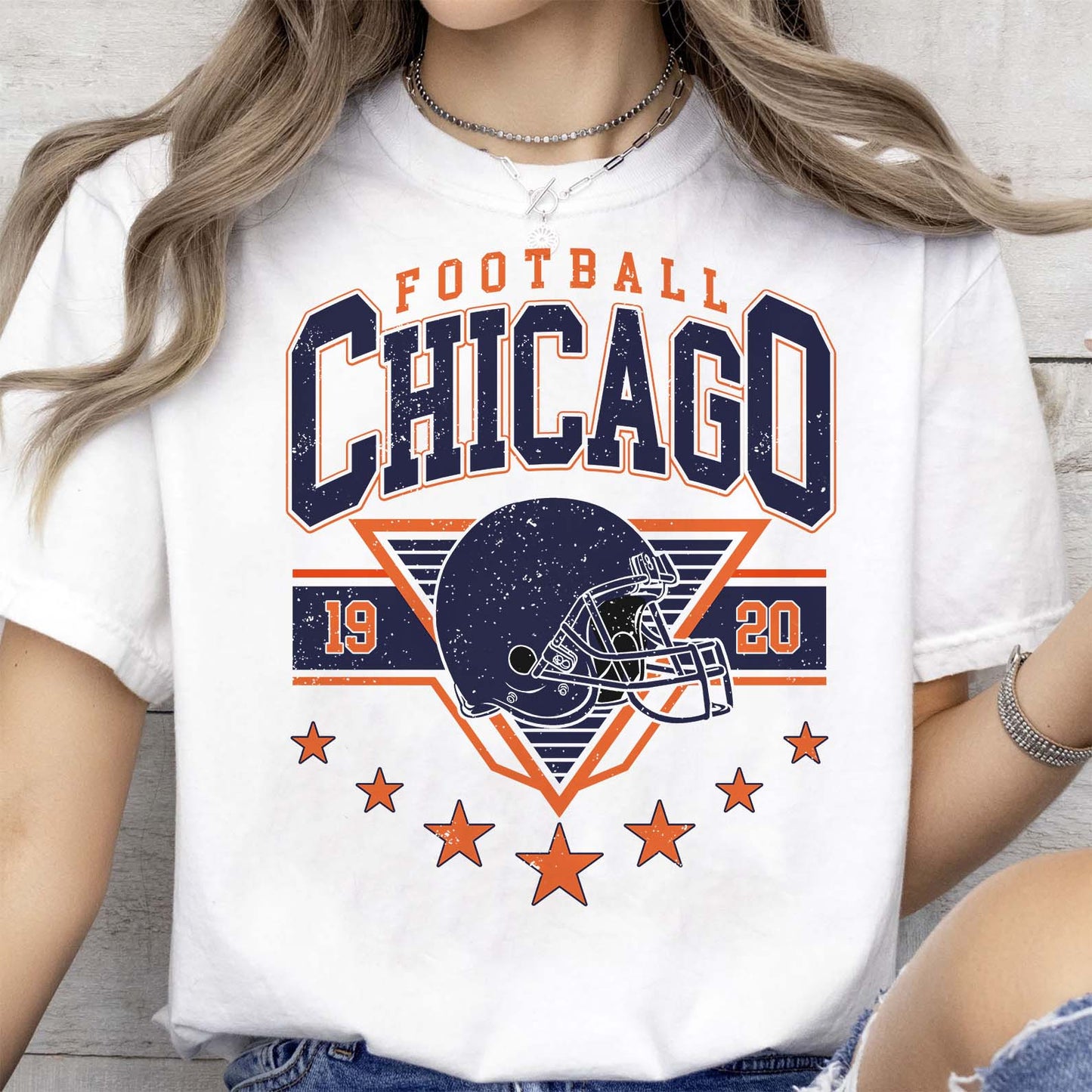 Chicago Football Vintage Bright Shirt, Retro Chicago Bear Football Sweatshirt, Chicago Bear Fan Gift 684151