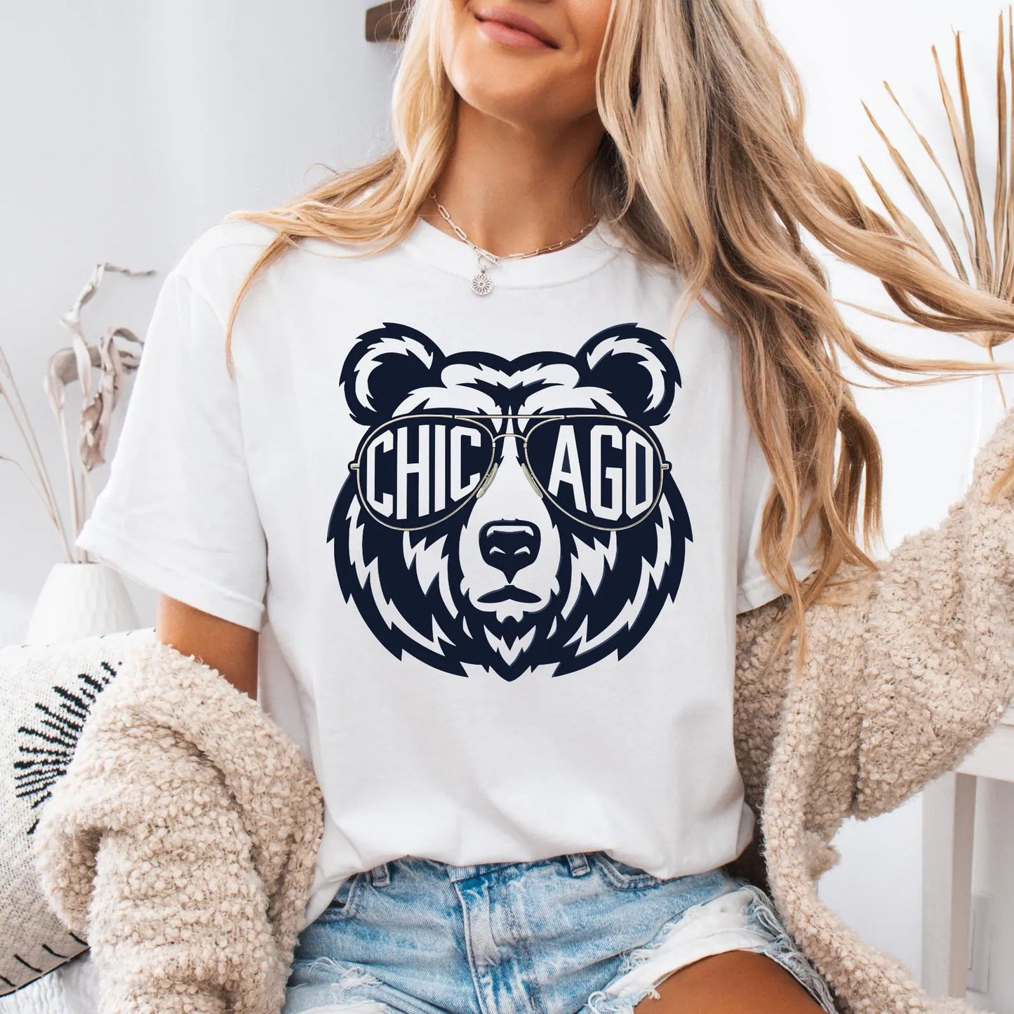 Chicago Football Bright Shirt, Windy City Sports Sweatshirt, Bear Glasses Shirt, Chicago Bear Gift 684154 WFD