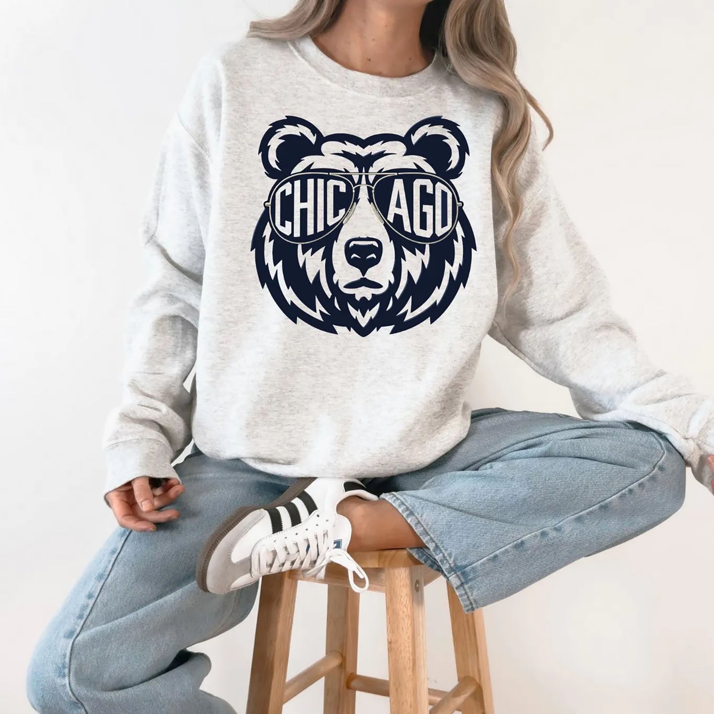 Chicago Football Bright Shirt, Windy City Sports Sweatshirt, Bear Glasses Shirt, Chicago Bear Gift 684154 WFD