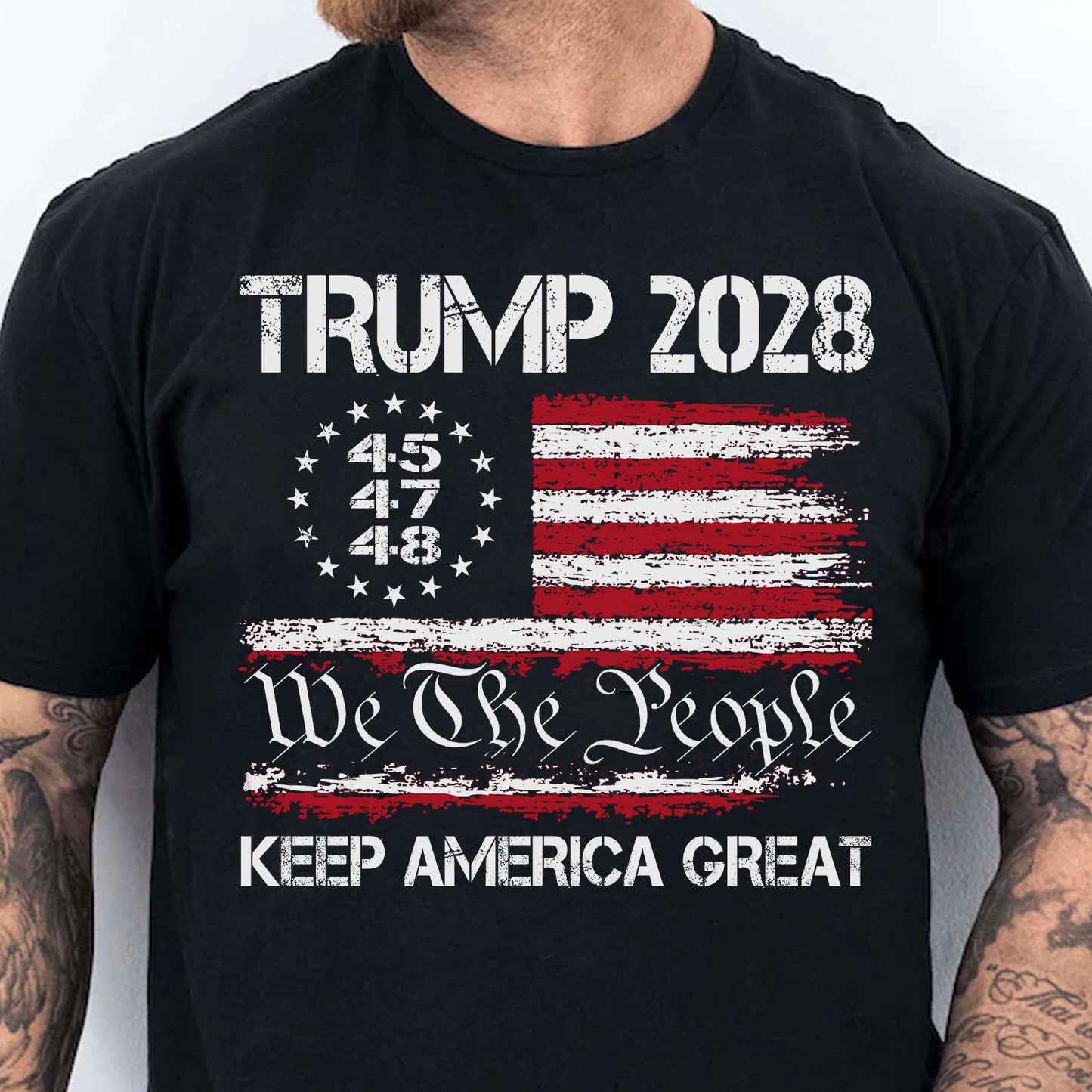 President Donald Trump 2028 Shirt | We The People Keep America Great Tee | Trump 45/47/48 T-Shirt 684165 – GOP