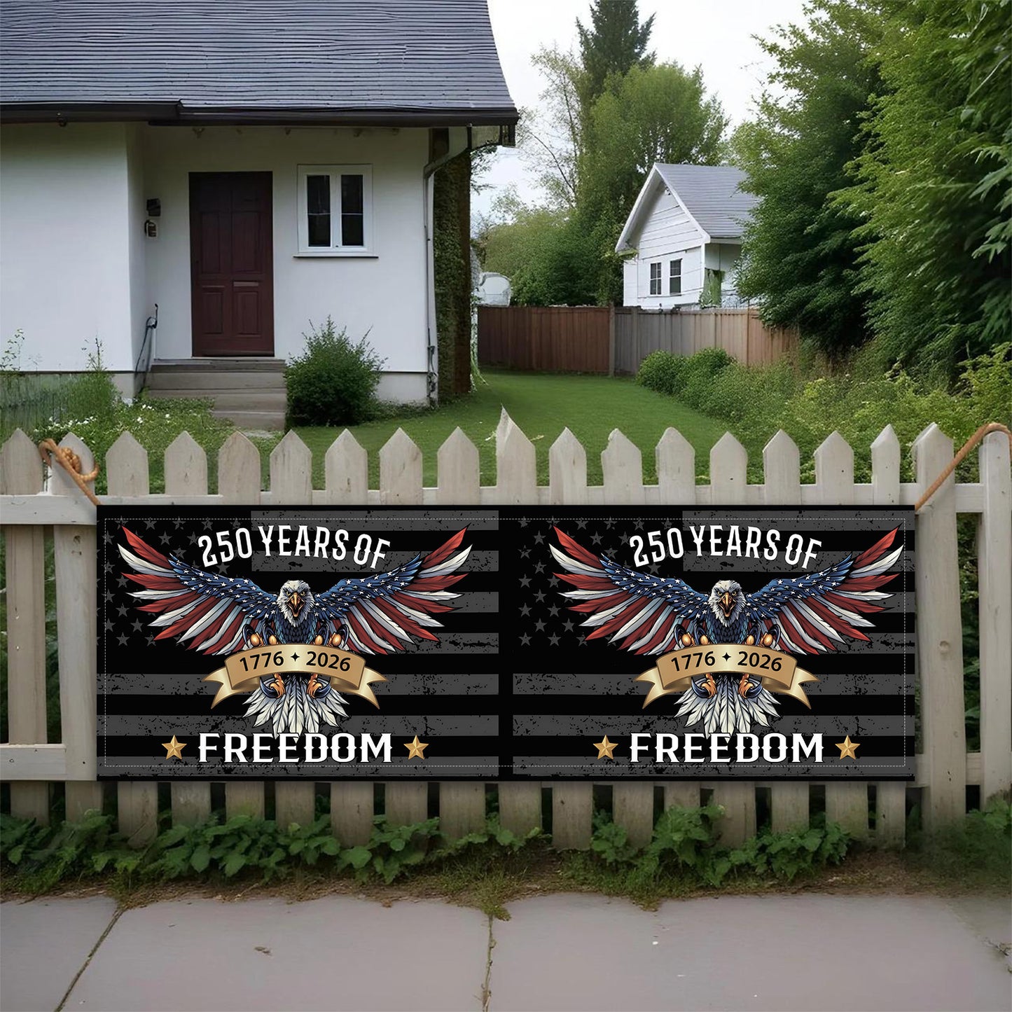 250 Years 1776–2026 Banner Flag | 250 Years Of Freedom Banner Flag | Patriotic 4th of July Banner 684192