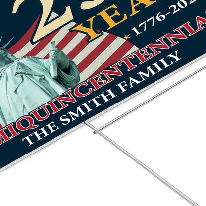 Personalized 250 Years of America Yard Sign | Statue of Liberty | Patriotic 250th Anniversary Yard Sign 684193