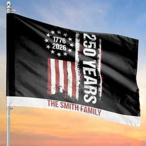 Personalize 250 Years of US Flag | Custom Name 250th Anniversary USA Patriotic House Flag 684216