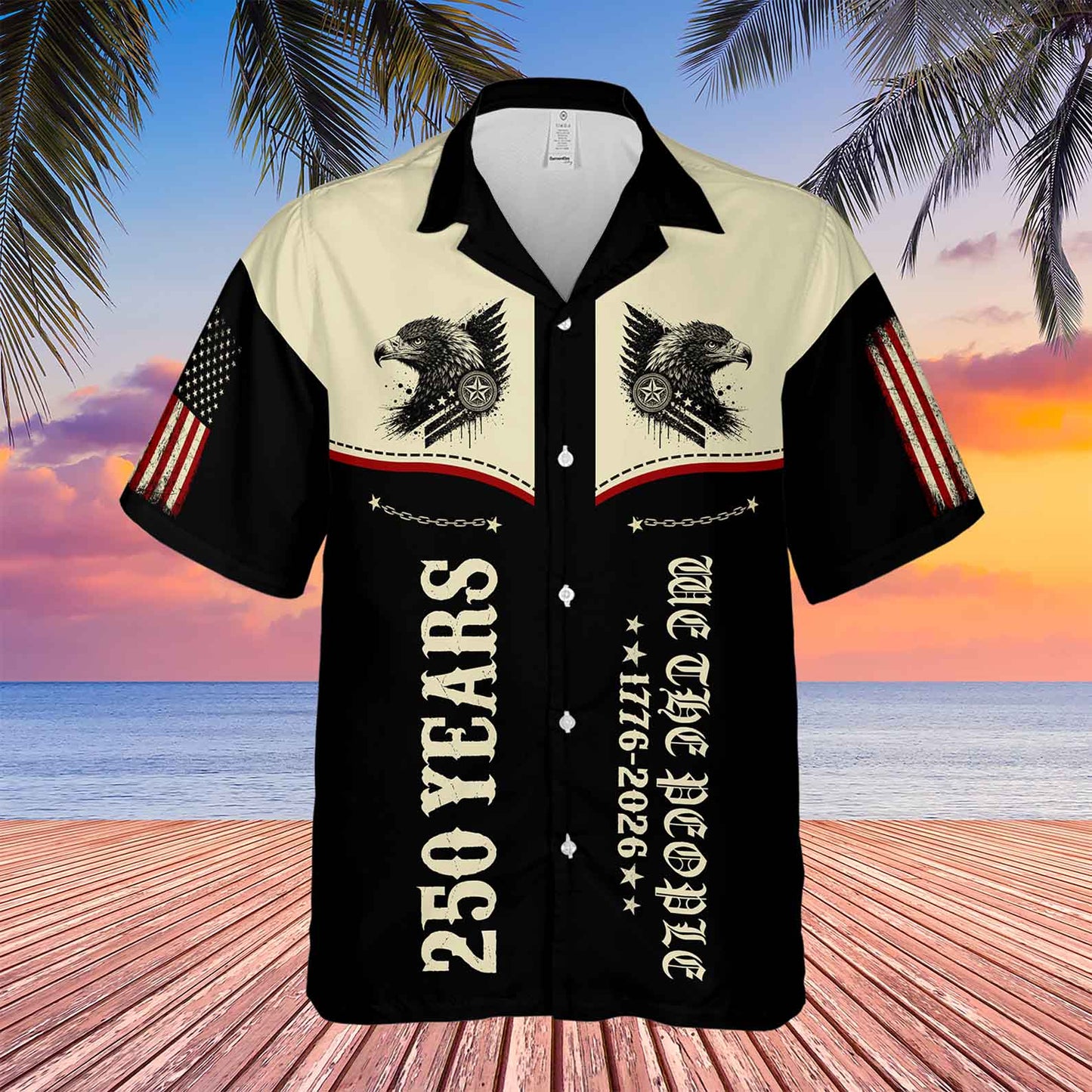 250 Years We The People 1776–2026 Hawaiian Shirt | Patriotic US Flag 4th of July AOP Hawaiian Shirt 684227