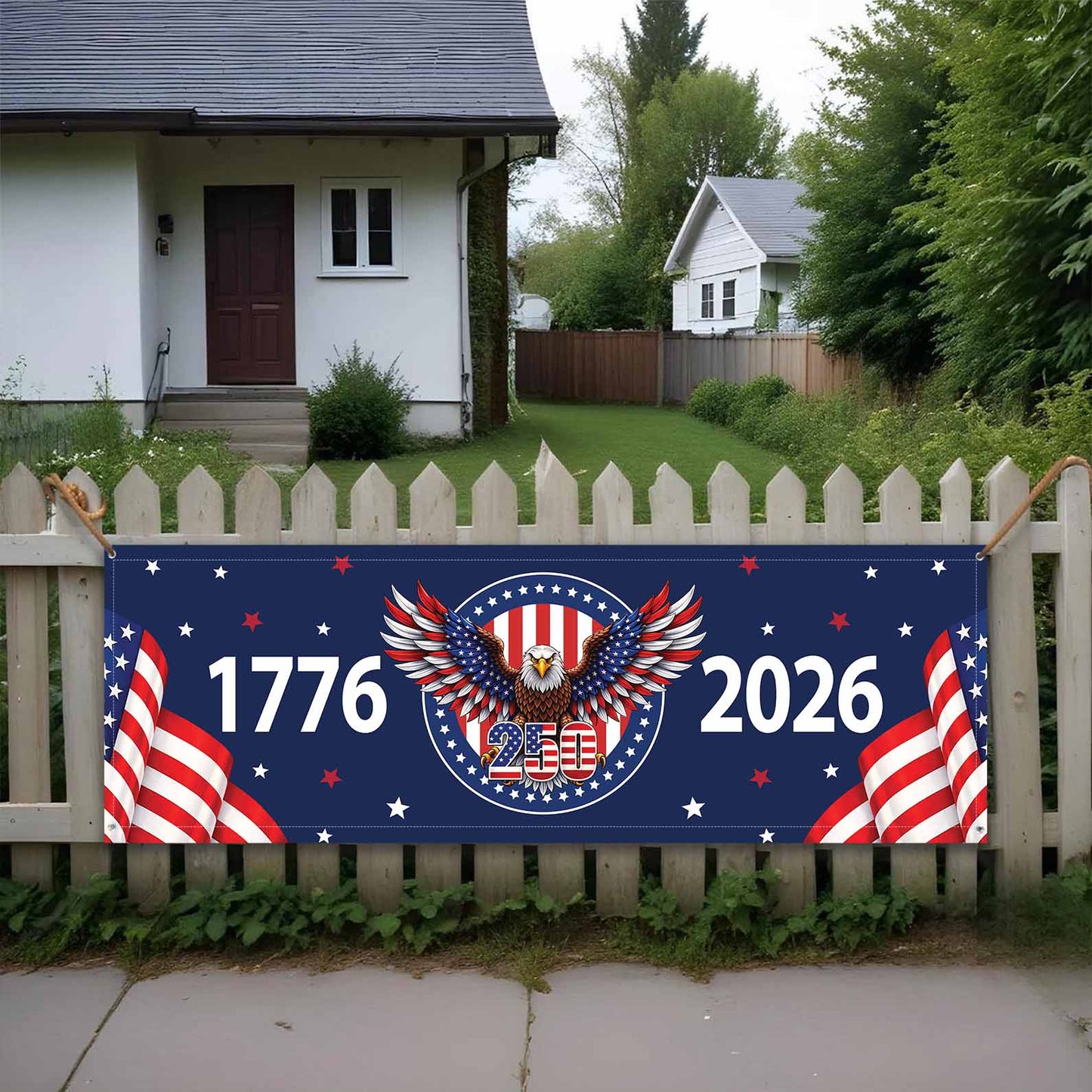 250 Year 1776–2026 Banner Flag | Happy 250th Birthday USA Banner Flag | Patriotic 4th of July Banner 684232