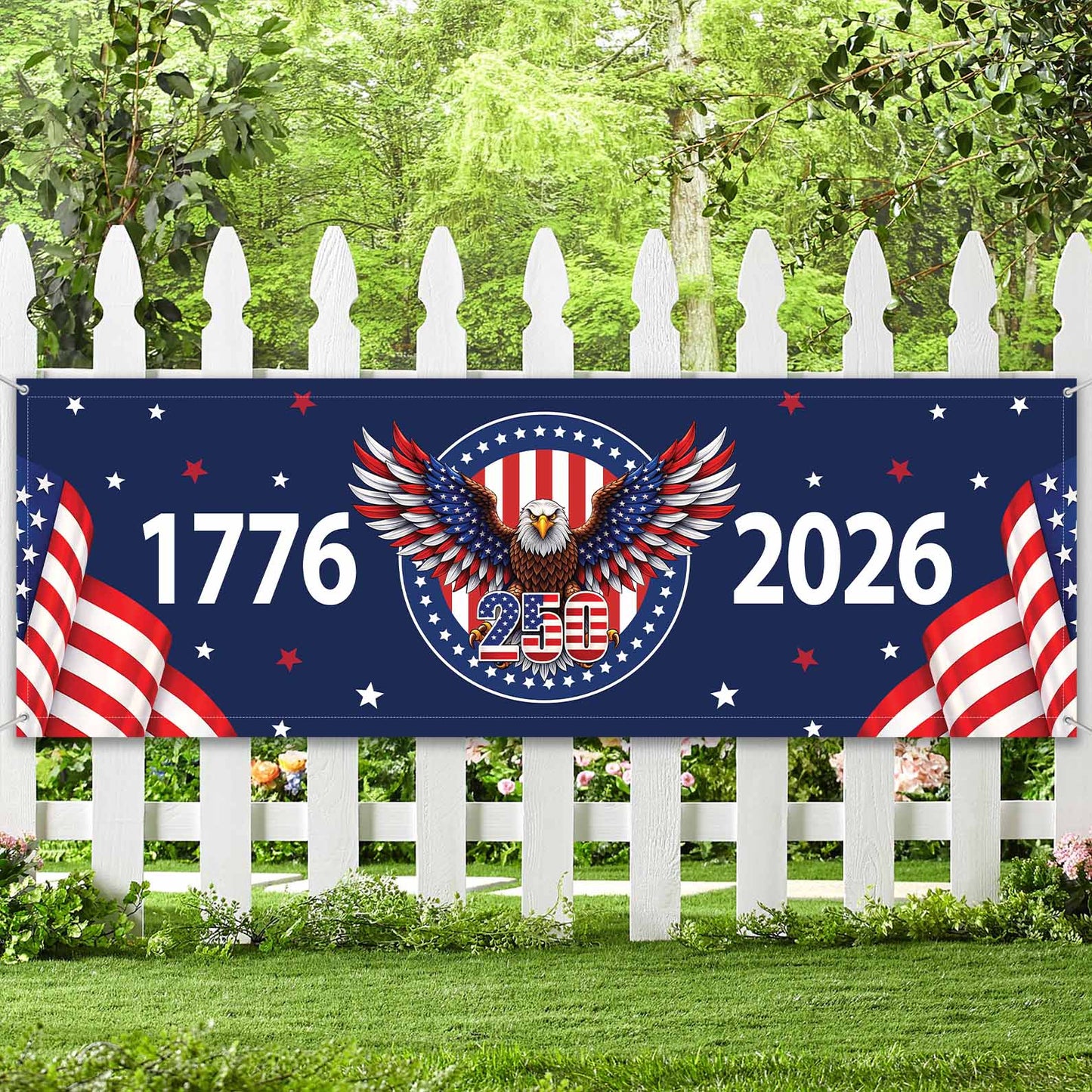 250 Year 1776–2026 Banner Flag | Happy 250th Birthday USA Banner Flag | Patriotic 4th of July Banner 684232