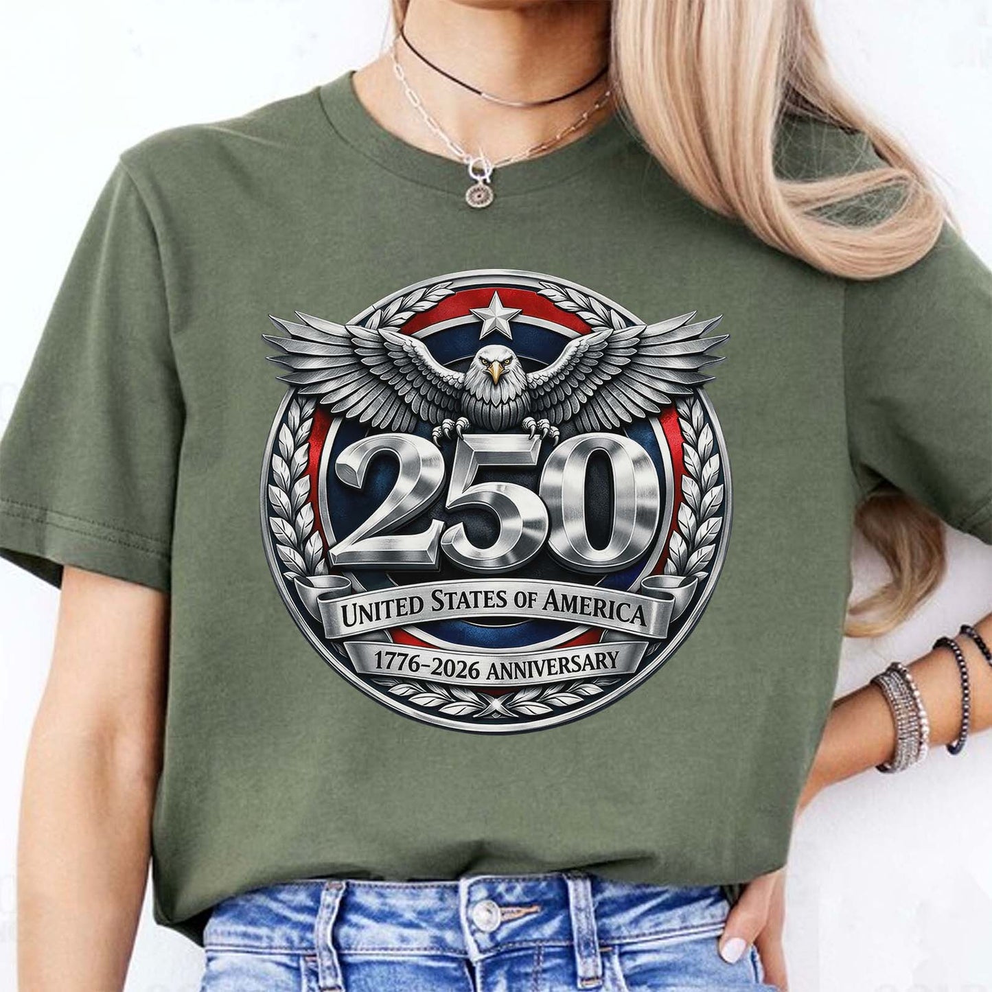 USA 250 Years Anniversary Shirt | Patriotic Eagle 1776–2026 T-Shirt | 4th of July Independence Day Tee 684233