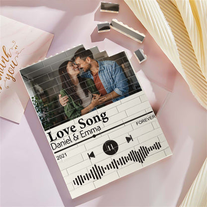 Custom Photo Building Brick Blocks | Valentines Day Gift | Personalized Anniversary Gift | Custom Song Brick Blocks 684252