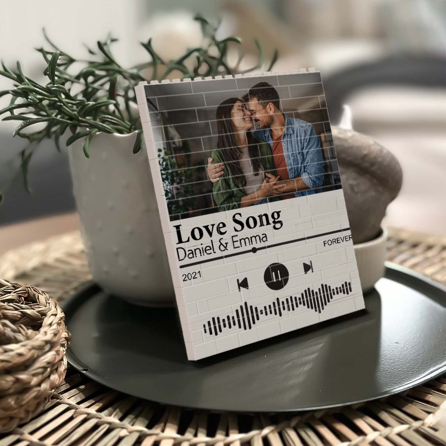 Custom Photo Building Brick Blocks | Valentines Day Gift | Personalized Anniversary Gift | Custom Song Brick Blocks 684252