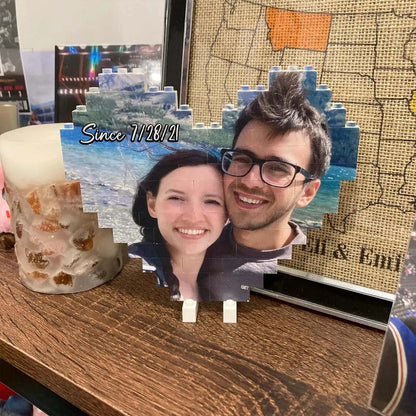 Custom Photo Building Brick Blocks For Couples | Valentines Day Gift | Personalized Anniversary Gift | Heart Brick Blocks 684254
