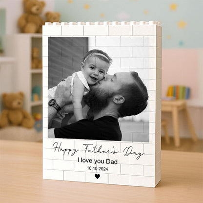 Custom Photo Upload Building Brick Blocks | Father’s Day Gift | Personalized Building Block for Dad 684286