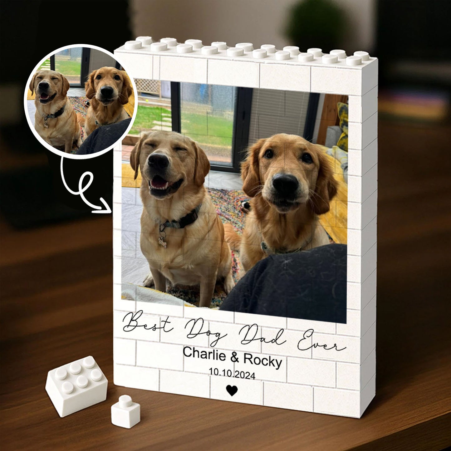 Custom Photo Upload Building Brick Blocks | Father’s Day Gift | Personalized Building Block for Dad 684286