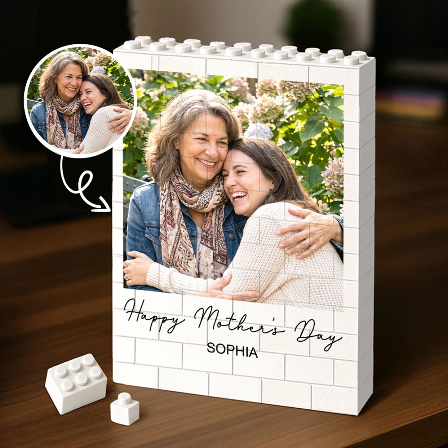 Custom Photo Upload Building Brick Blocks for Mom | Personalized Building Block Keepsake | Mother’s Day Gift 684287