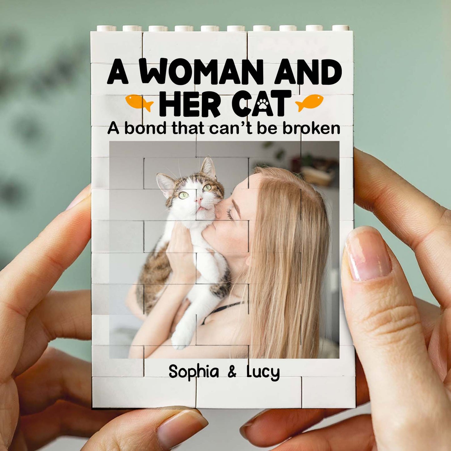 Custom Photo Building Brick Blocks | A Bond That Can't be Broken | Personalized Gift For Mother's Day 684294