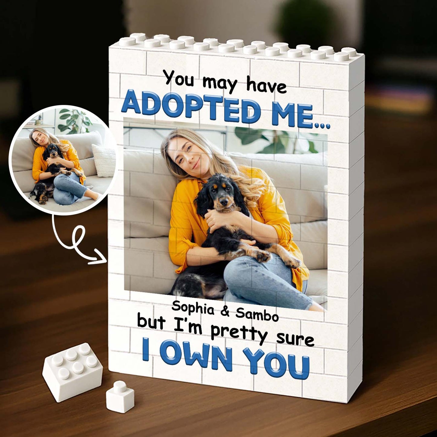 Custom Photo Dog Building Brick Blocks | You May Have Adopted Me… | Personalized Gift for Dog Lovers 684296
