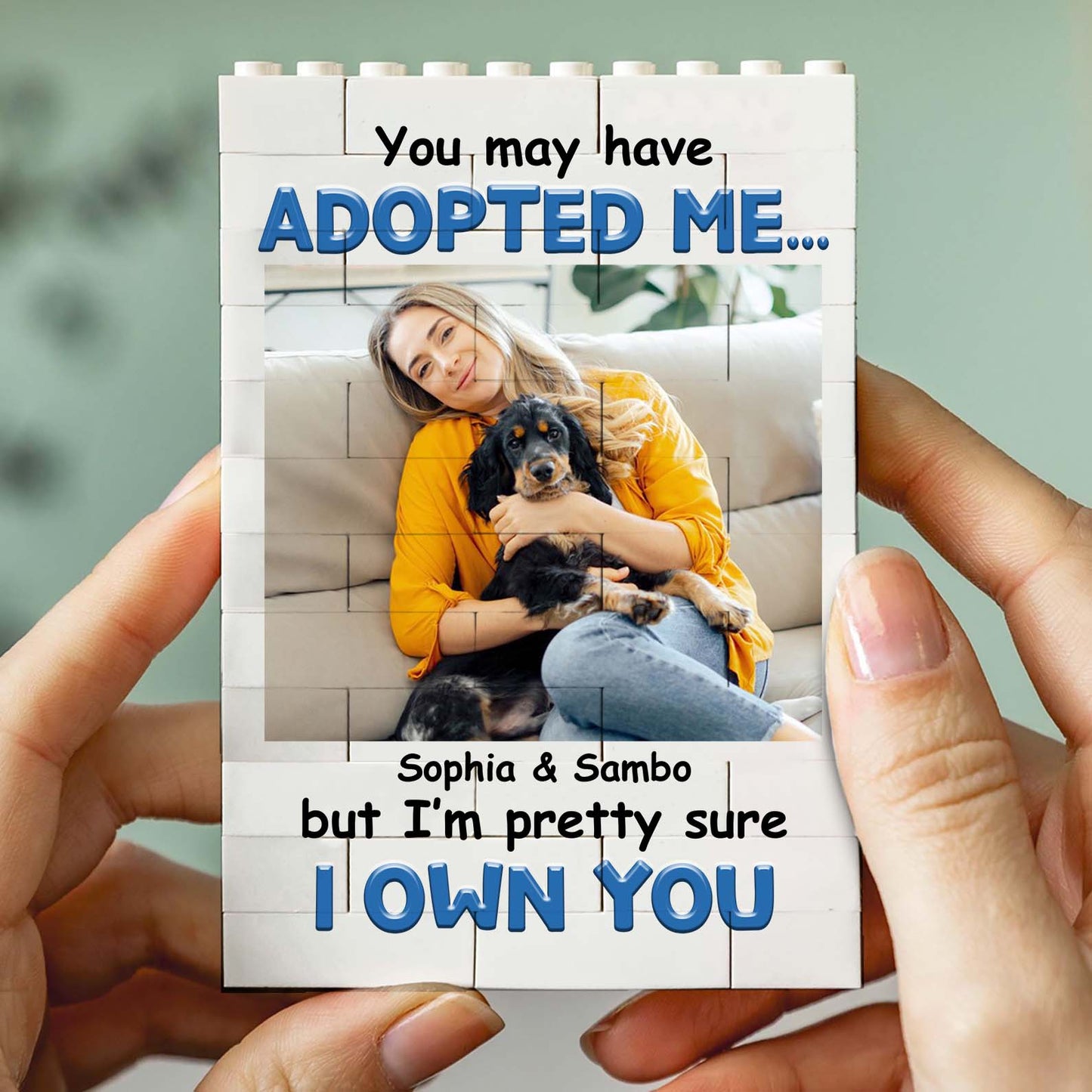 Custom Photo Dog Building Brick Blocks | You May Have Adopted Me… | Personalized Gift for Dog Lovers 684296