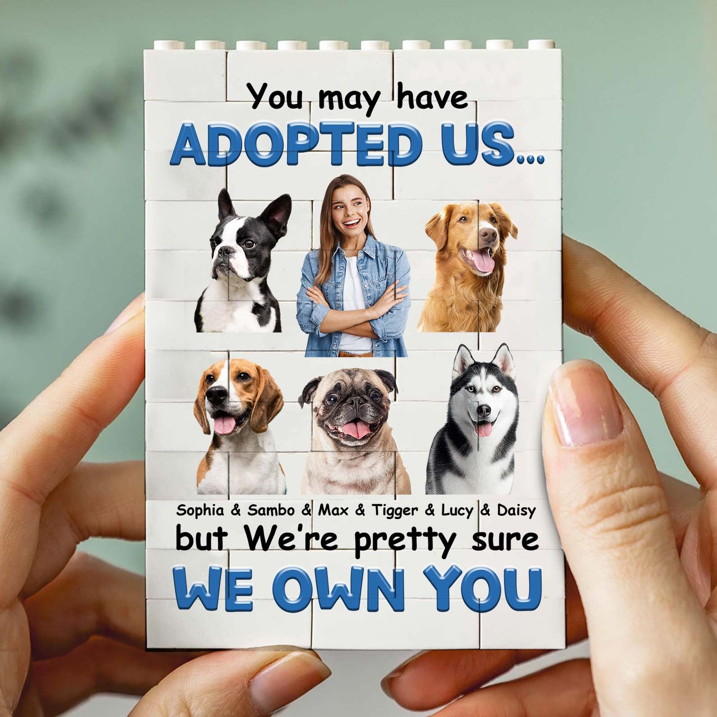 Custom Photo Dog Building Brick Blocks | You May Have Adopted Me… | Personalized Gift for Dog Lovers 684296