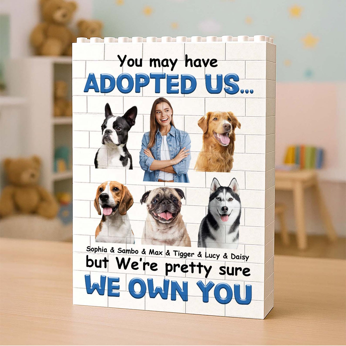 Custom Photo Dog Building Brick Blocks | You May Have Adopted Me… | Personalized Gift for Dog Lovers 684296