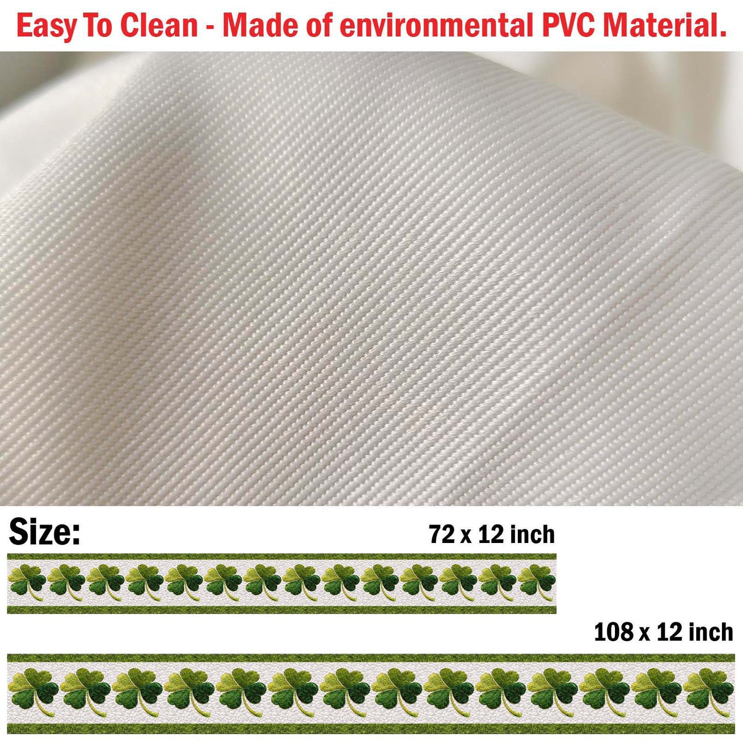 St. Patrick’s Day Quilted Table Runner | Green Shamrock Clover Table Decor | Lucky Irish Table Runner for Dining Table 684308