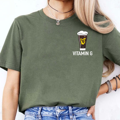 Vitamin G Guinness St. Patrick’s Day Pocket Shirt | Funny Beer T-Shirt | Irish Pub Party Tee for Beer Lovers 684330