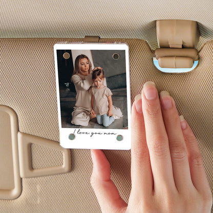 I Love You Mom Custom Photo Car Visor Clip | Personalized Gift For Mom | Custom Car Visor Clip | Mother's Day Gifts 684340