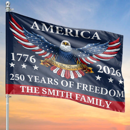 USA 250th Birthday Flag | 250 Years Of America Flag | Patriotic Eagle 1776–2026 Garden Flag, House Flag 684360