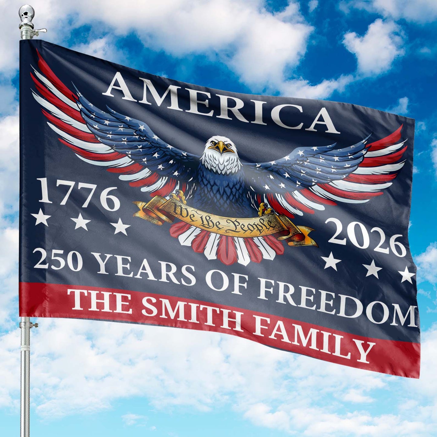 USA 250th Birthday Flag | 250 Years Of America Flag | Patriotic Eagle 1776–2026 Garden Flag, House Flag 684360