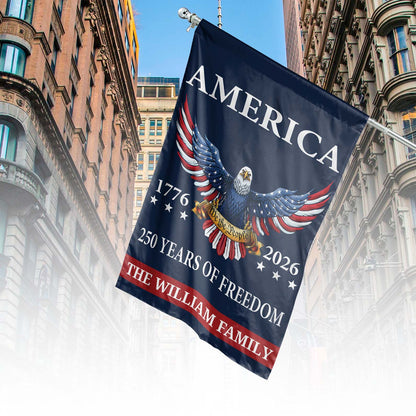USA 250th Birthday Flag | 250 Years Of America Flag | Patriotic Eagle 1776–2026 Garden Flag, House Flag 684360