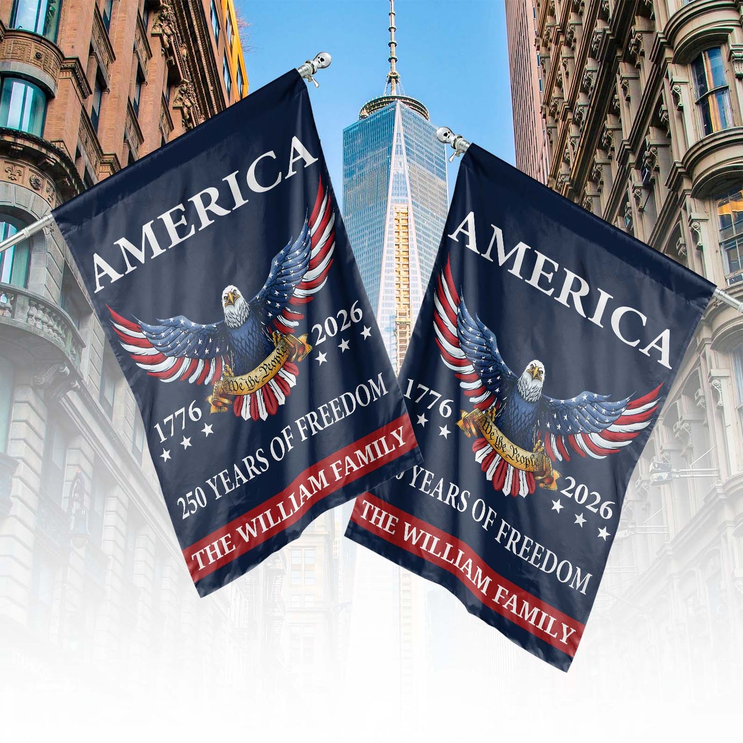 USA 250th Birthday Flag | 250 Years Of America Flag | Patriotic Eagle 1776–2026 Garden Flag, House Flag 684360