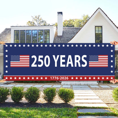 USA 250 Years Banner Flag | Patriotic 1776–2026 4th of July Banner 684362