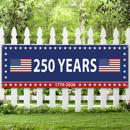 USA 250 Years Banner Flag | Patriotic 1776–2026 4th of July Banner 684362