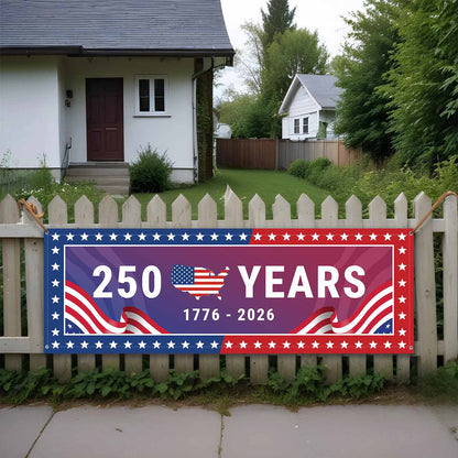 USA 250 Years 1776–2026 Banner Flag | Happy 250th Birthday USA | Patriotic 4th of July Banner 684364